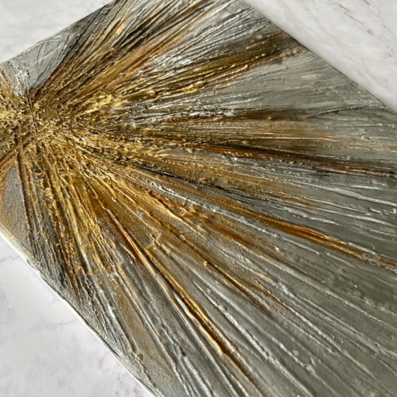 Sparkling Metallic Textured 3D Abstract Art Set of 2 - 8x10 Canvas Modern Décor - Picture 12 of 14